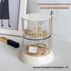 Rotating Transparent Jewelry Storage Box for Earrings, Necklaces, and Hair Accessories