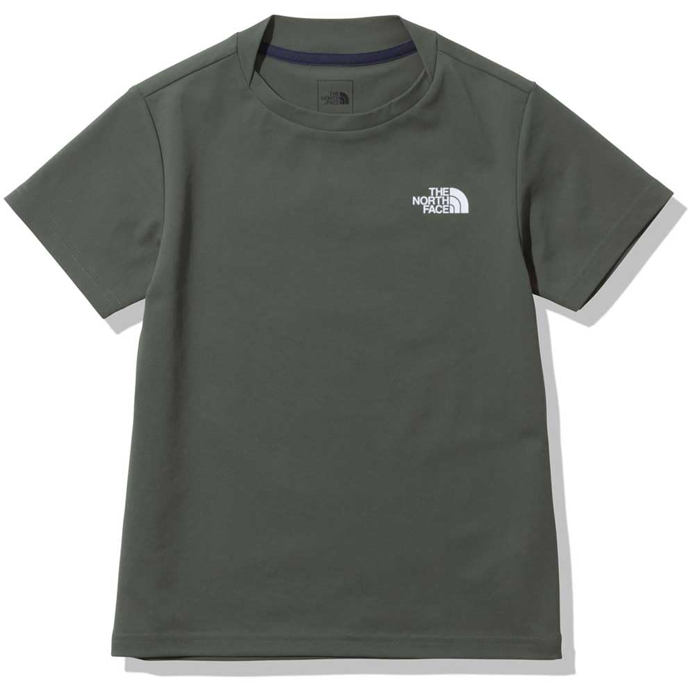 The North Face Short Sleeve Sunshade UV Rash Urban Size 140 Tee, Unisex, Lightweight, Quick-Drying, Anti-Static, Protection, Guard, Navy,