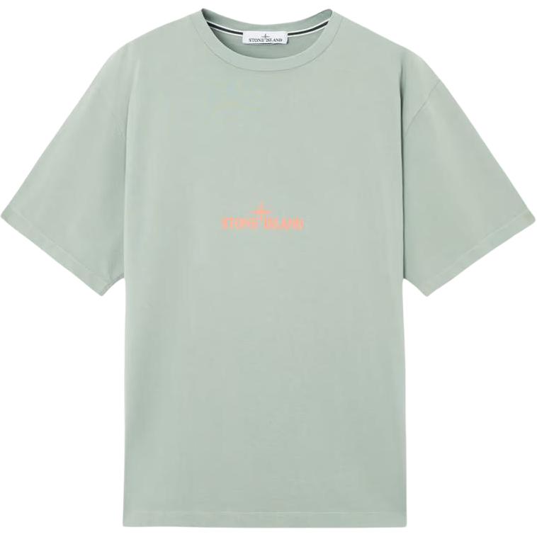 

Stone Island Logo Round Neck Drop Shoulder Short Sleeve T-Shirt Men T-Shirts Gray-Green K1S1521002-RCS0137-V0055 M