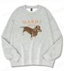 Korean Dachshund Print Sweatshirt 2024: Unisex Round Neck 320g Cotton, Kim Go-eun Inspired
