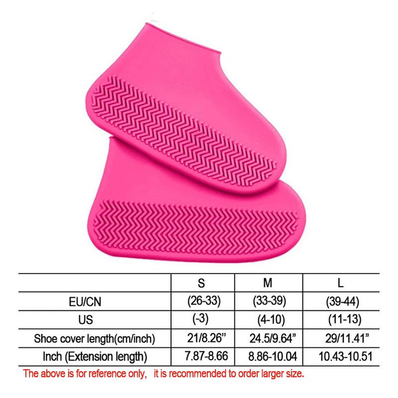Waterproof Rain Shoes Covers Silicone Non-slip Wear-resistant Outdoor Adult Children Boots Portable Elastic Reusable
