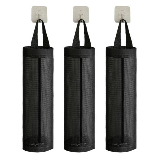 1/3Pcs Kitchen Garbage Bag Holder Large Capacity Easy to Install Wall Mount Trash Bag Dispenser Hanging Storage Bag Organizer