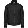 Solid Color Harrington Collar Loose Short Sleeve Jacket Men Jackets Black 3DPB07-PN27Z-0208