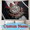 1pc Customized Name Corinthians Paulista Soccer Club Pattern Decorative Tapestry Innovative Wall Hanging Art for Home Use