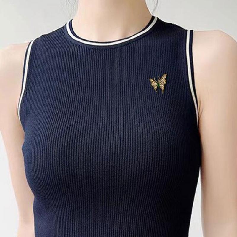 Classic Women Elegant Butterfly Crystal Pearl Brooches Badges Vintage Party Wedding Pins Corsage for Lady