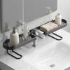 Dual-grid Faucet Storage Shelf U-shaped Kitchen Organizer Rack Tap Drainage Holder Washstand