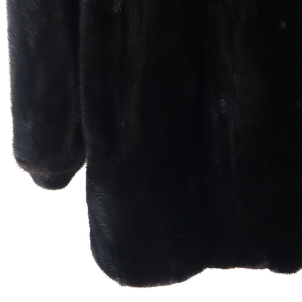 SAGA MINK Mink Fur Fur Coat 13 Black Half Coat Women Used