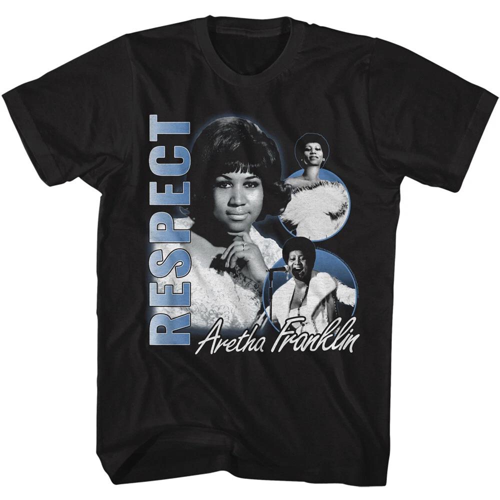 Aretha Franklin RESPECT Photo Collage Men s T Shirt Soul Music Merch S
