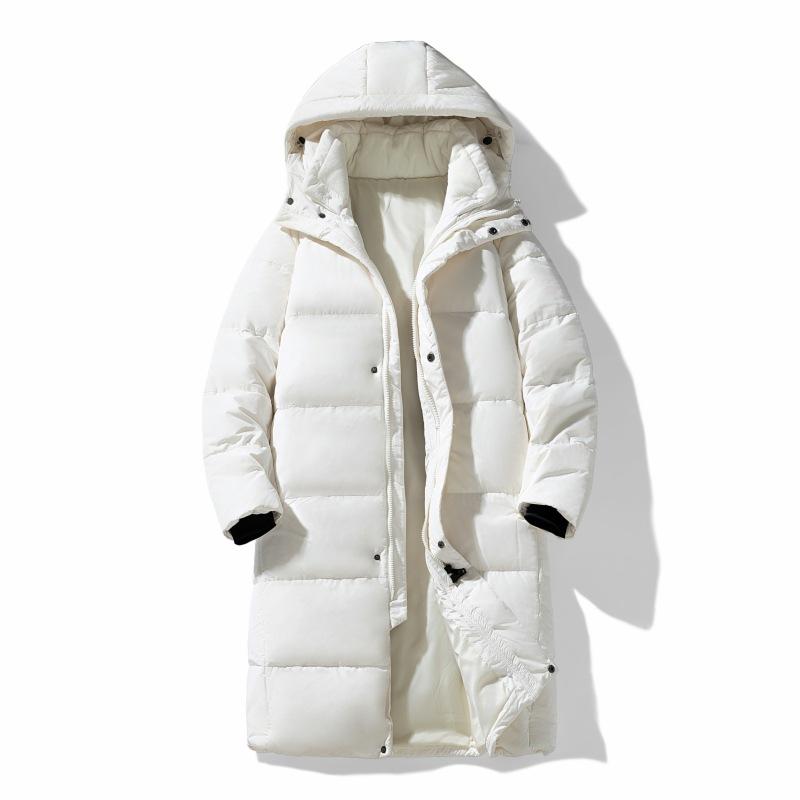 Long Fashion Casual Down Winter New Products Men and Women The Same Thickened Hooded