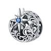 S9 Sterling Silver Star Moon Isolation Bead Charm Diy Jewelry Accessories Bracelet Necklace Female