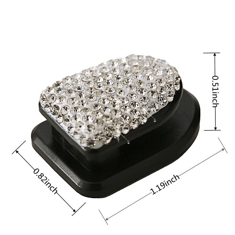 4 Stuks Glanzende Diamant Auto Haken Organizer Houder Zelfklevende Muur Gemonteerde Hanger Voor Hoofdtelefoon Kabel/Sleutel/Maskers Auto Thuis