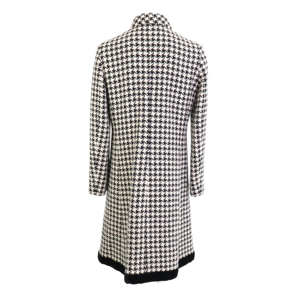 Gucci Excellent Condition Houndstooth with Gold Buttons Coat 38 White X blackUsed