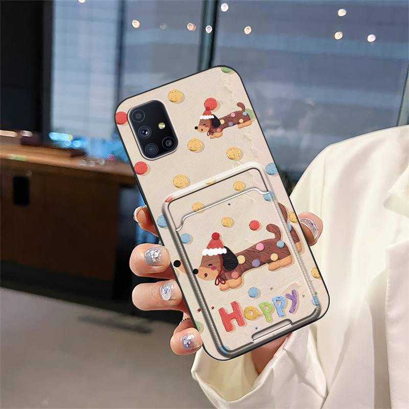 protective Anti-dust Phone Case For Samsung Galaxy M51/SM-M515F/DSN Cartoon Graffiti Card sleeve TPU Cute Silicone Cover