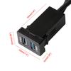 For Toyota USB Input Audio Audio USB Extension for Switch Dashboard Kit Vehicles, 3.0 Port, Relay, Parts, 2AUDIO Port, 3.0 Panel, Holes, (Type A)