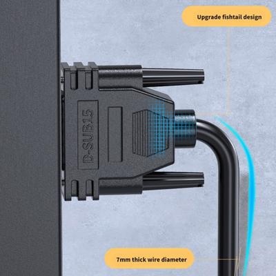 Heavy Duty DB15 Extension Cable Double Layer Shielding DB15 Female To Male Cord Enhances Signal Integrity 26AWG