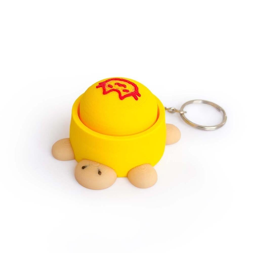 3D Printed Foods Clicker Key Chain Cat Paw Pendant Cartoon Tortoise Sensory Clicker Simulation Cake Love Heart