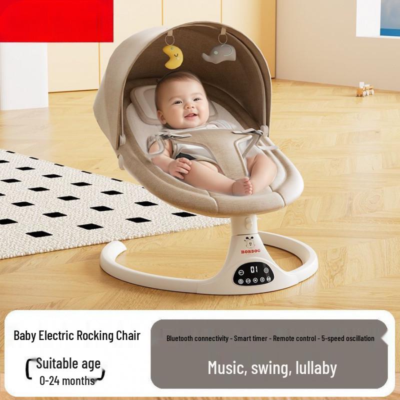 Bobodou Baby Electric Rocking Chair - Newborn Soothing Sleeper & Cradle Rocker