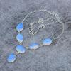 Milky Opal Gemstone Handmade 925 Sterling Silver Jewelry Necklace 18" M-405