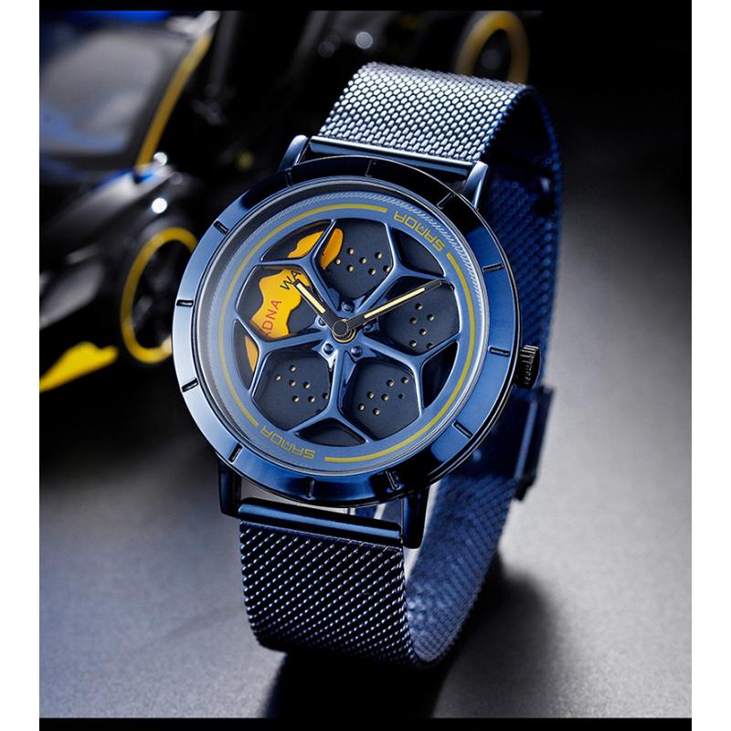 SANDA Ceas Bărbați Nou Ceas Rotativ Ceas Fashion Hollow Quartz