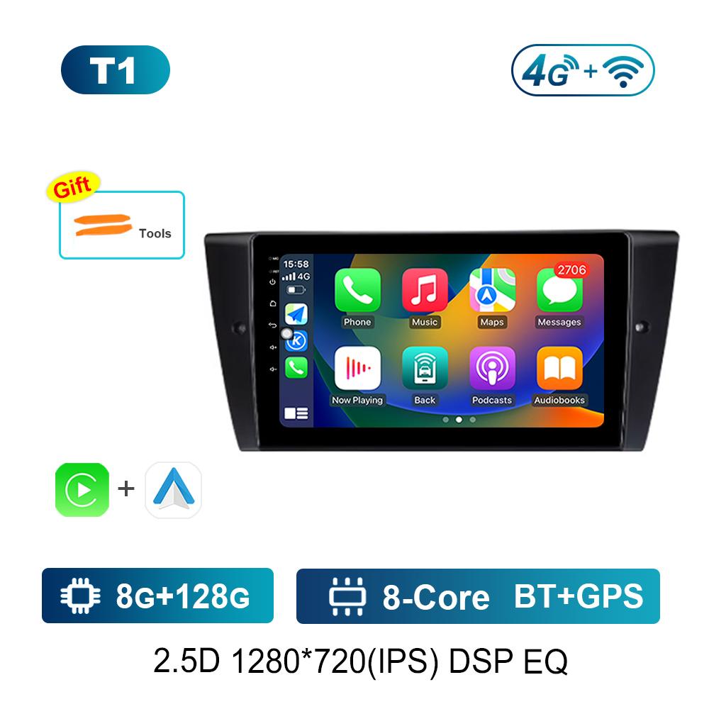 9 Inch for BMW 3-Series E90 E91 E92 E93 Android OS Car Audio Multimedia Player DSP Stereo Head Unit 4G Carplay IPS Screen WiFi