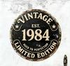 Vintage  Limited Edition Round Metal Sign Retro Aged to Perfection Wall Decor for Bar Cafe Home