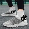 Men's shoes fly-woven socks shoes fashion shoes spring and autumn foot net cloth surface large size light casual shoes sports shoes