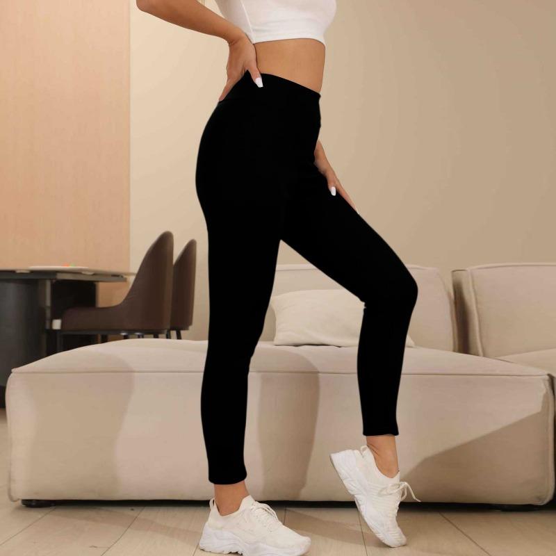 Women S Thick Fleece Lined High Waist Elastic Tight Yoga Leggings