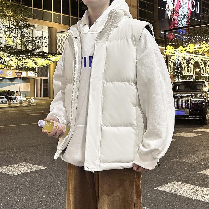 Stehkragenweste für Männer und Frauen im gleichen Stil, Winter Neue lockere Stehkragen-Baumwolljacke in Übergröße für Paare