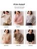 Women's Cashmere Sweater, Autumn/Winter 2026, Round Neck, Raglan Sleeve, Gentle, Loose Slimming Fit, Solid Color.