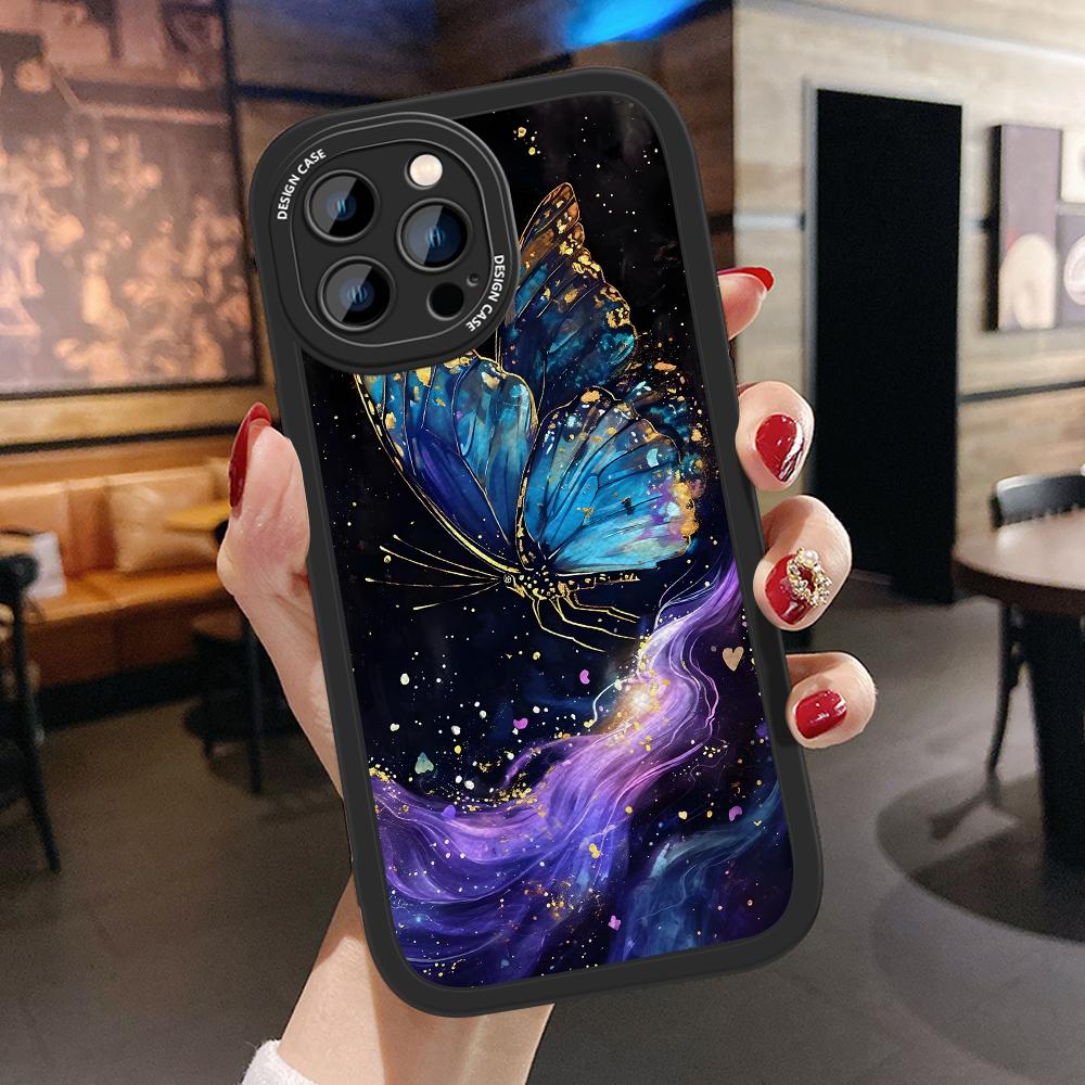 Slim Skin Feeling Cartoon Flowers Tulips Soft Silicone PU Leather Cover Phone Case for Samsung Xiaomi Poco Redmi