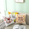 Yellow Thanksgiving Pillow Home Cartoon Animal Sofa Cushion Cover Peach Skin Office Cushion Cover