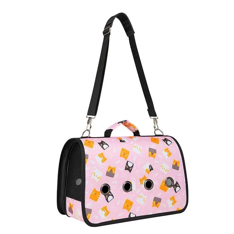 Multi-Color Portable Cat Backpack - Breathable, Foldable, Large Space, Single Shoulder Design for Travel