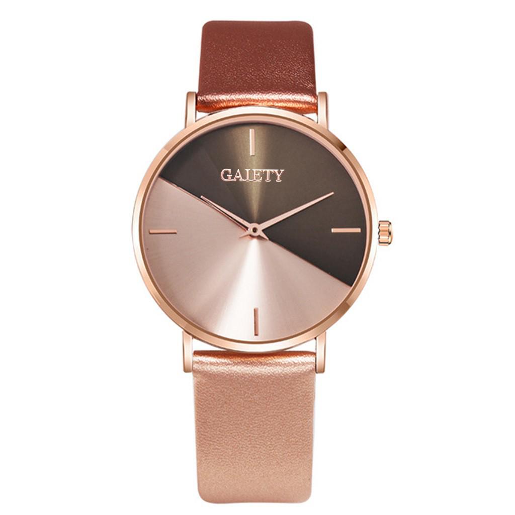 Women's Two-Tone Fashion Student Quartz Watch – Hong Kong Style, Color-Block Design