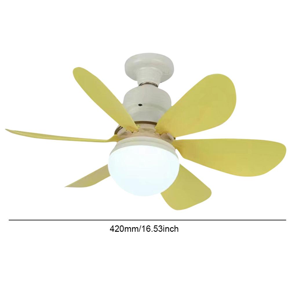 E27 Socket Fan LED Light E27 Base 42cm Modern LED Ceiling Fan Remote Control Chandelier Ceiling Fan 3 Speeds for Bedroom Kitchen