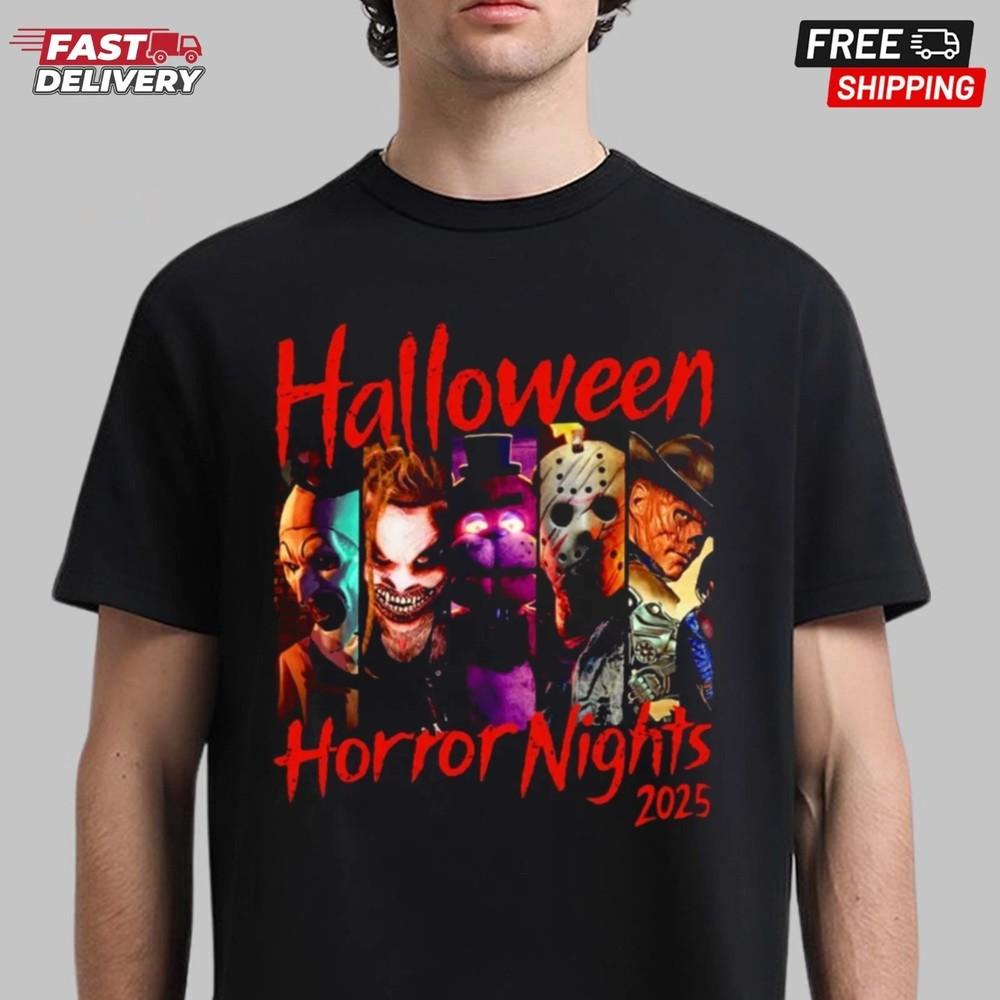 Halloween Horror Nights 2025 T-Shirt, Halloween Movie Shirt, Halloween Gift Unisex T-Shirt M