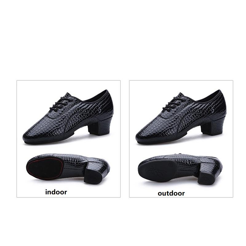 Latin Dance Shoes For Men Modern Ballroom Leather Shoes Dance Stone Pattern Square Formal Dancing Shoes Male Sneakers