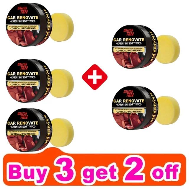 Q19 YC16 Car Plastic Restorer  Back To Black Gloss Auto Interior Leather & Panel Renewal Wax Automotive Polishing Wax