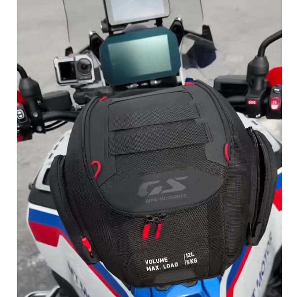 For R 1300 GS Adventure 2024 2025 R1300GS ADV Motorcycle 12L Tank Bag Luggage Waterproof Backpack Portable Black [Parallel Import]