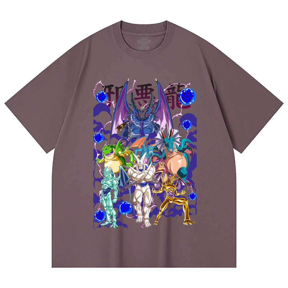 230 Gsm 100% Cotton Dragon Ball V38 Dragons Print Unisex Heavy Cotton T Shirt