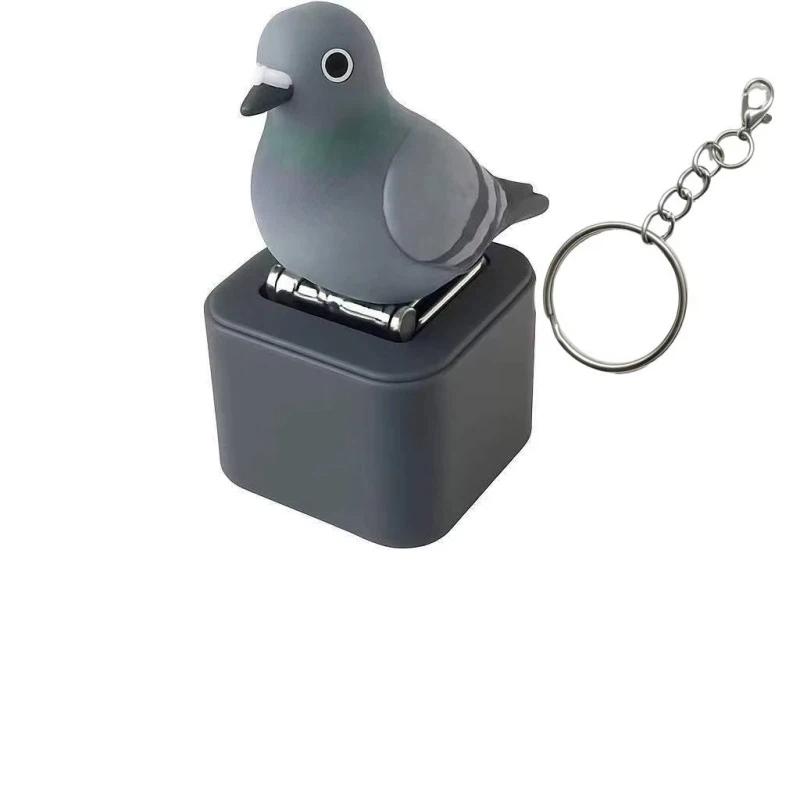 Seagull Keycap Keychain Monkey, Pigeon, Lamb, Donkey Animal Keychain Gift, Illuminated Clicker, Adult Stress Relief Sensing Toy