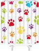 Dog Paw Print Shower Curtain Bear Pawprint Pet Lovers Cat Footprint Cute Kitten Geometric Abstract Drawing Animal Polyester