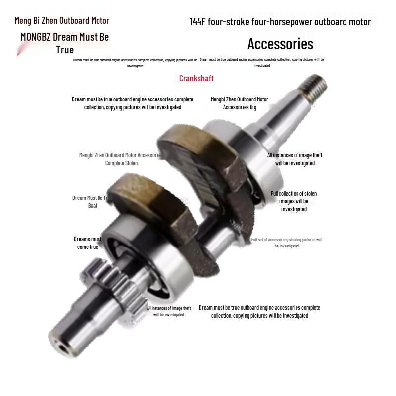 Four-Stroke 4HP Outboard Motor Parts: Propeller, Carburetor, Starter, Throttle Cable, Gearbox, Clutch, Cylinder