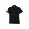 Striped Logo Print Polo Neck Short Sleeve Polo Shirt Men Tops Black GMJT06335-9999