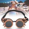 ABS Industrial Vintage Spiked Steampunk Unique Goggles Cycling Glasses Double Layer Windproof Sunglasses