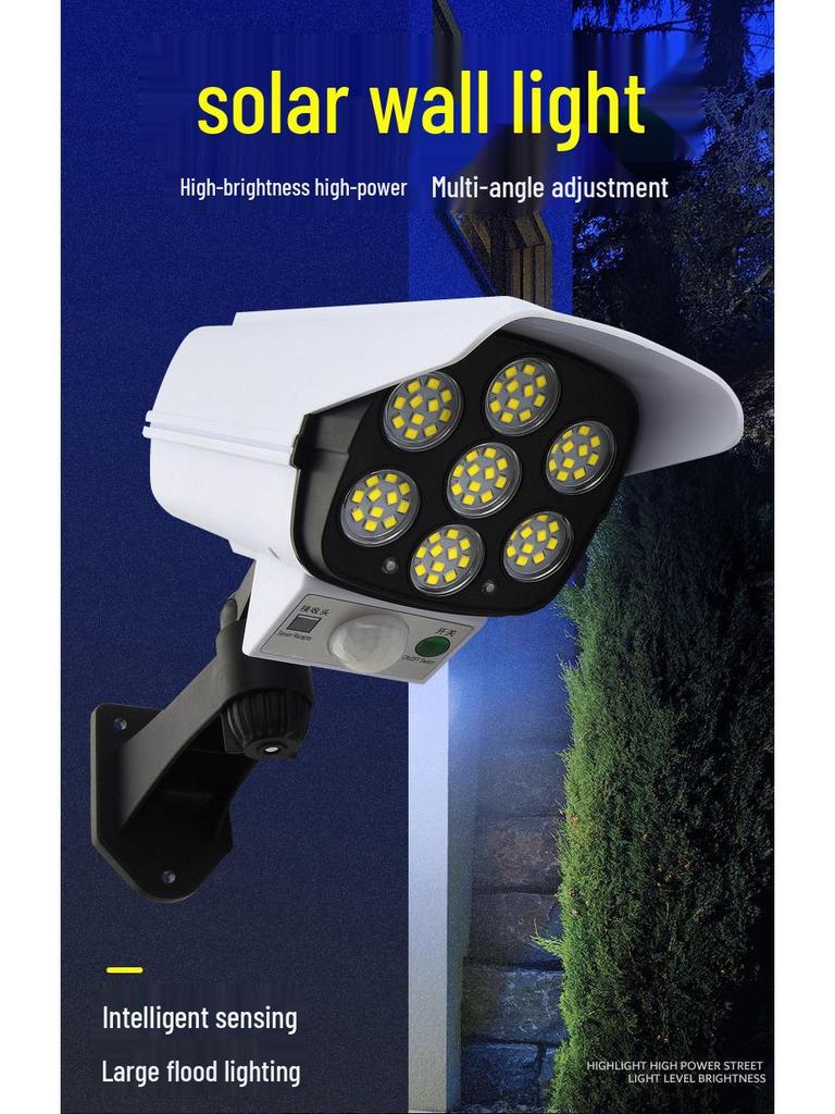 Solar-Powered Outdoor Light with Camera and Motion Sensor