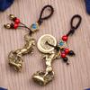 2026 Year Of Chinese Zodiac Horse Lucky Pendant Keychain Copper Feng Shui Wealth Key Ring Women Men Bag Charm Jewelry Gift