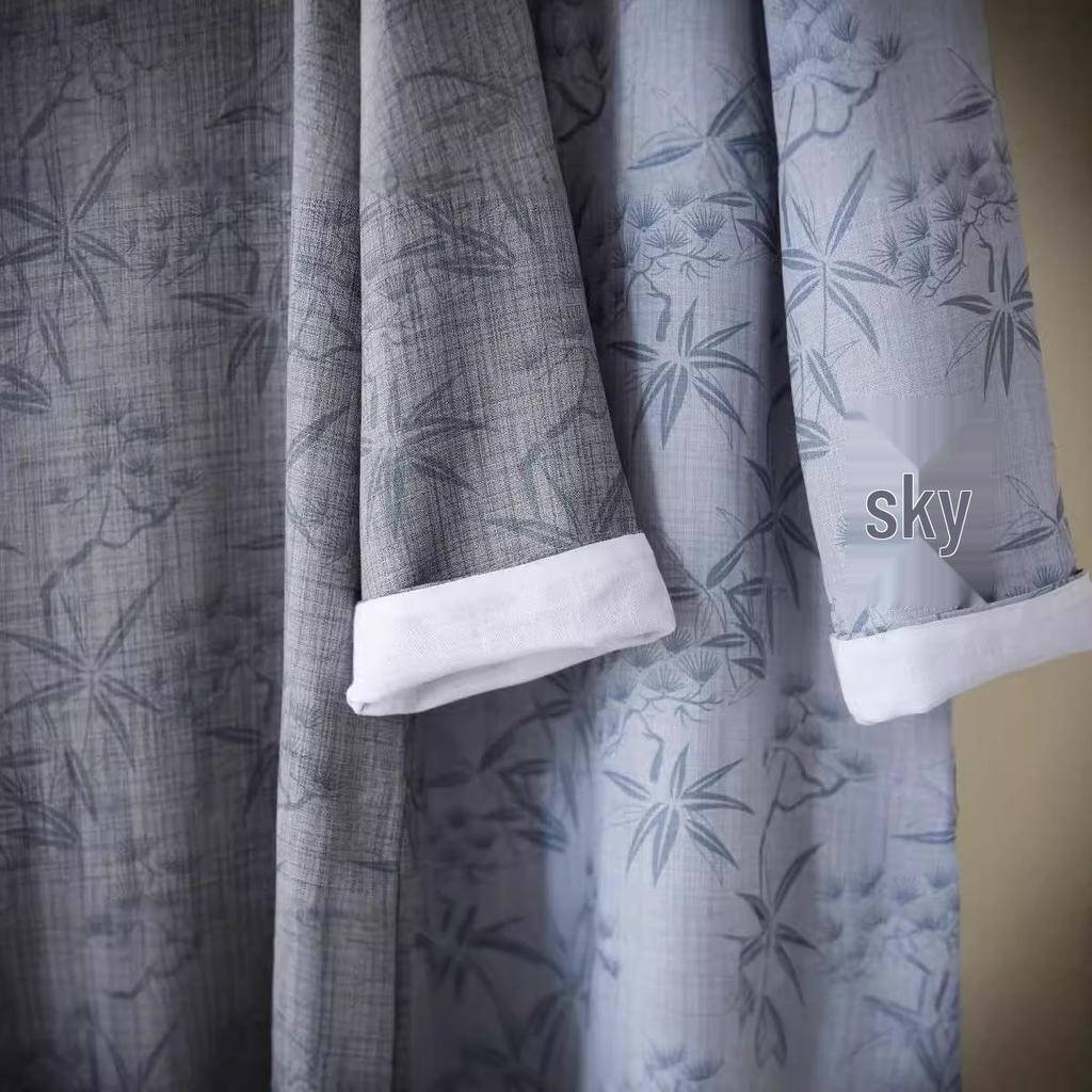 Neuer Chinesischer Stil Froschknopf Stehkragen Tang Anzug Jacquard Robe