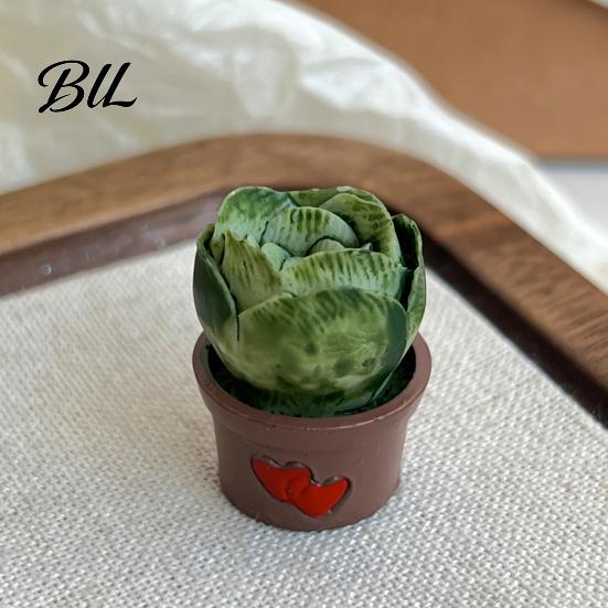Potted Plant Magnet Cartoon Cactus Fridge Resin 3D Mini Magnetic Home Decor Plants Refrigerator Kitchen Office Decoration