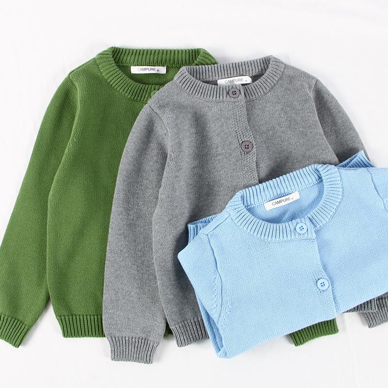 Sweater Cardigan Girls' Cotton Knit Jacket