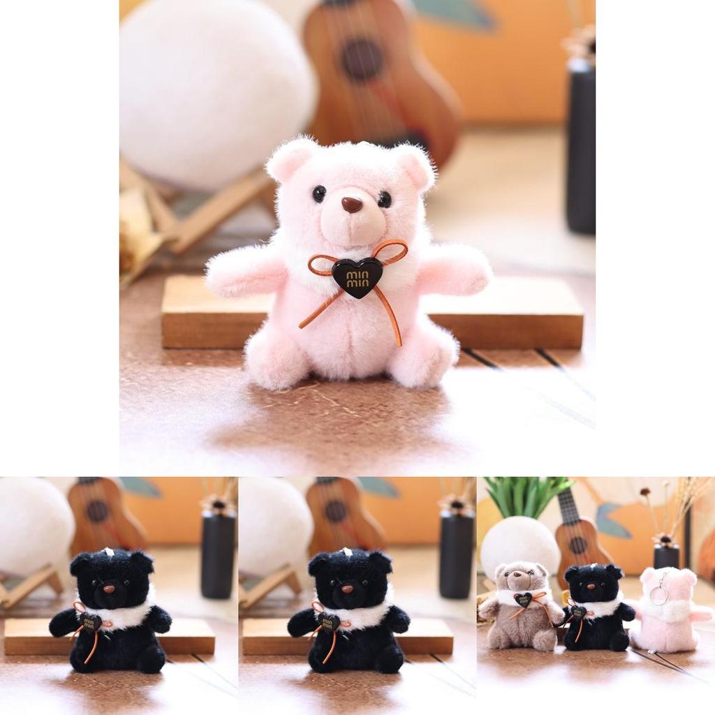 Plush Bear Keychain Soft Short Pile Toy For Kids And Collectors